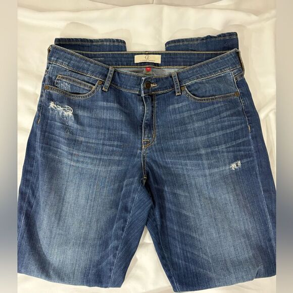C J By Cookie Johnson Distressed Jeans - Picture 1 of 8